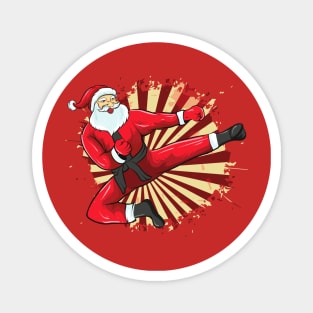 Karate Santa Martial Arts Merry Christmas Magnet